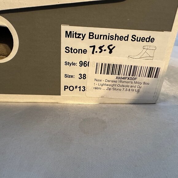 Dansko  Mitzy Stone Suede Bootie, Faux Fur Trim  Women Sizes   NIB - Picture 8 of 8